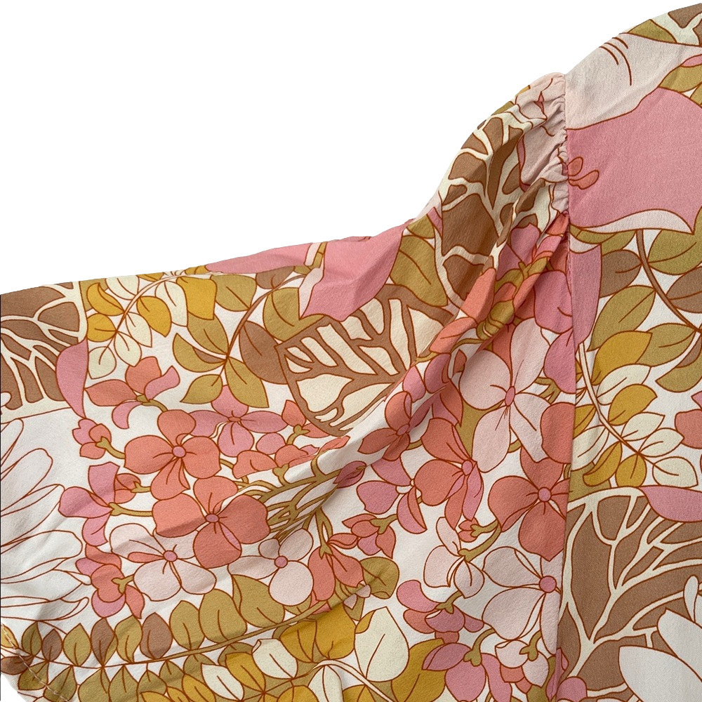 Floral Pink and Gold Maxi Dress - Picture 9 of 13